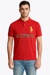 Men’s red Polo embroided Polo Tee